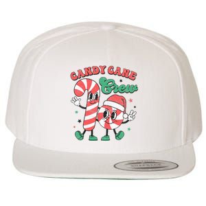 Candy Cane Crew Christmas Xmas Love Candy Wool Snapback Cap