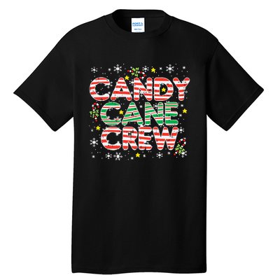 Candy Cane Crew Christmas Squad Matching Family Friends Kids Tall T-Shirt