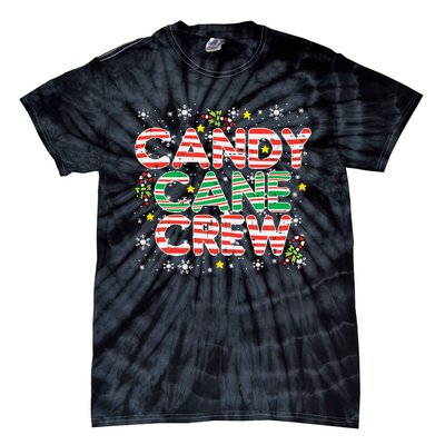 Candy Cane Crew Christmas Squad Matching Family Friends Kids Tie-Dye T-Shirt