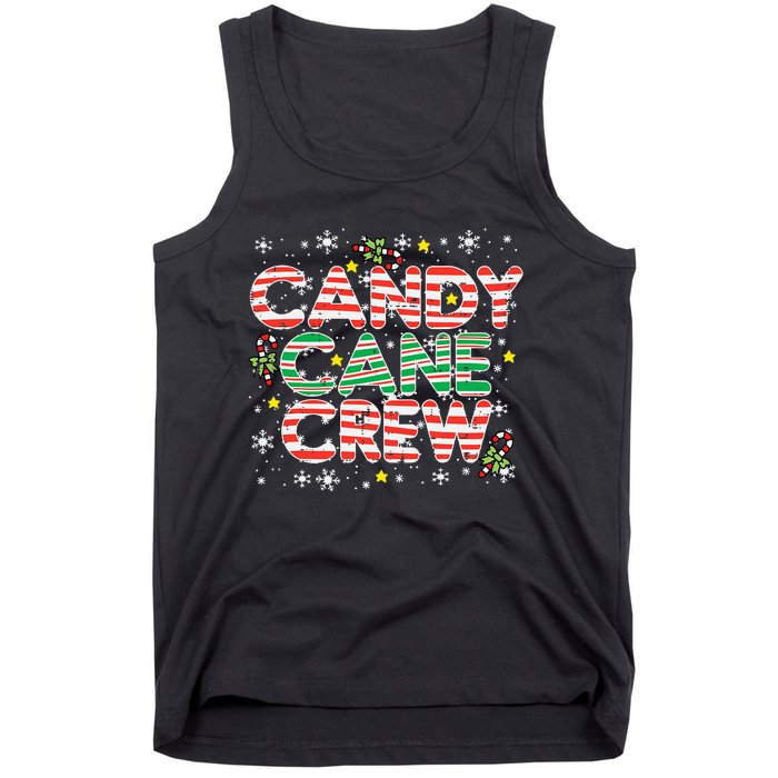 Candy Cane Crew Christmas Squad Matching Family Friends Kids Tank Top