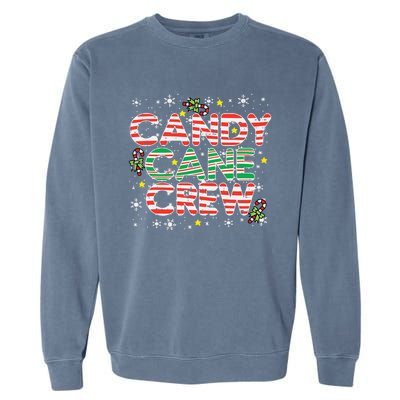 Candy Cane Crew Christmas Squad Matching Family Friends Kids Garment-Dyed Sweatshirt