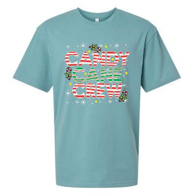 Candy Cane Crew Christmas Squad Matching Family Friends Kids Sueded Cloud Jersey T-Shirt