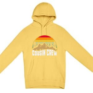 Cousin Camping Crew Road Trip Outdoor Adventure Camping Cute Gift Premium Pullover Hoodie