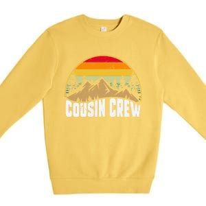 Cousin Camping Crew Road Trip Outdoor Adventure Camping Cute Gift Premium Crewneck Sweatshirt