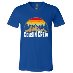 Cousin Camping Crew Road Trip Outdoor Adventure Camping Cute Gift V-Neck T-Shirt