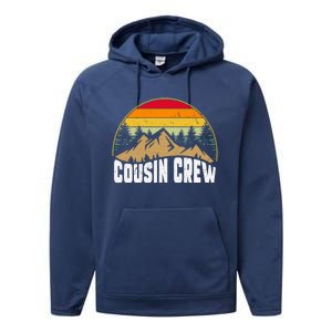 Cousin Camping Crew Road Trip Outdoor Adventure Camping Cute Gift Performance Fleece Hoodie