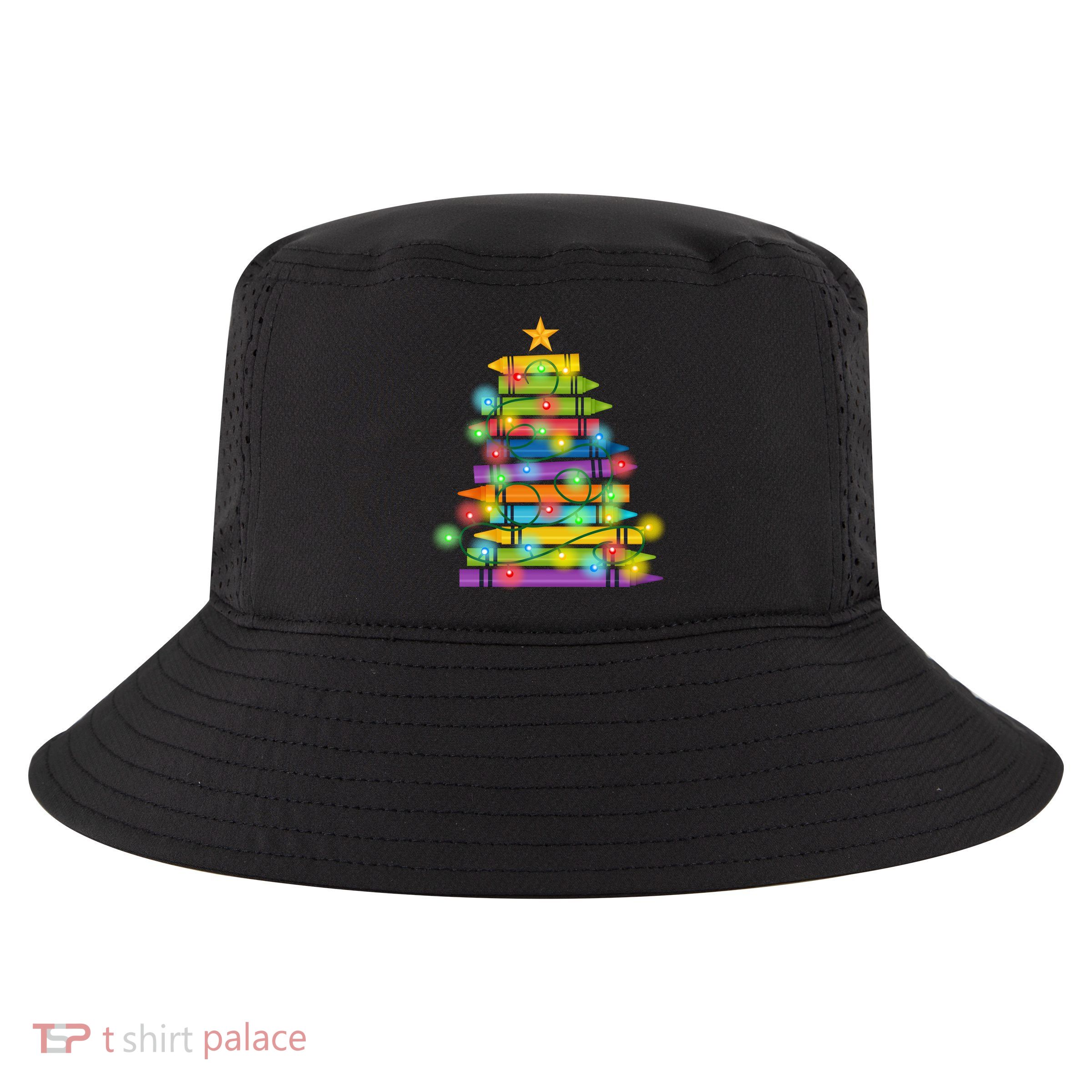 Christmas Colorful Crayons Holiday Cool Comfort Performance Bucket Hat