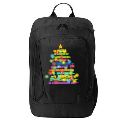 Christmas Colorful Crayons Holiday City Backpack