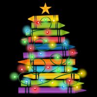 Christmas Colorful Crayons Holiday Backpack