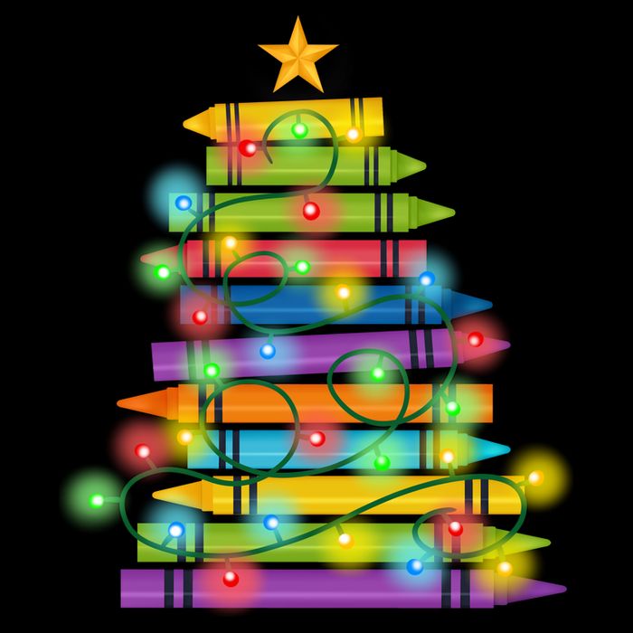 Christmas Colorful Crayons Holiday Backpack