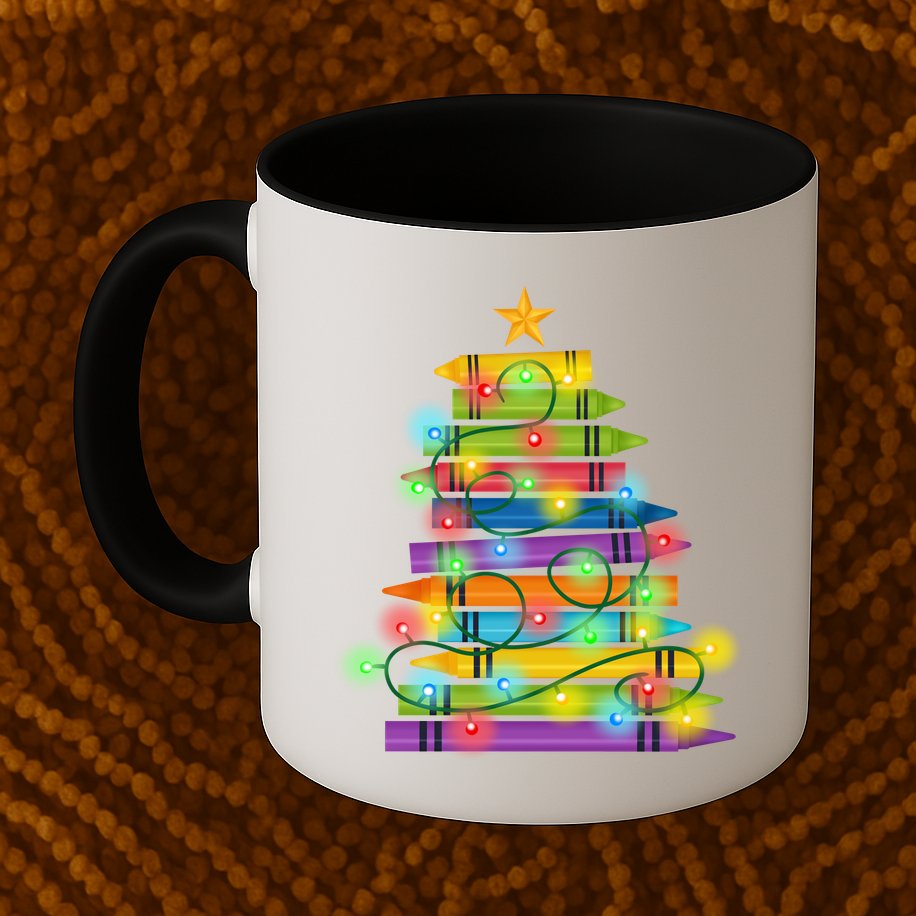 Christmas Colorful Crayons Holiday Mug