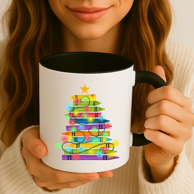 Christmas Colorful Crayons Holiday Mug