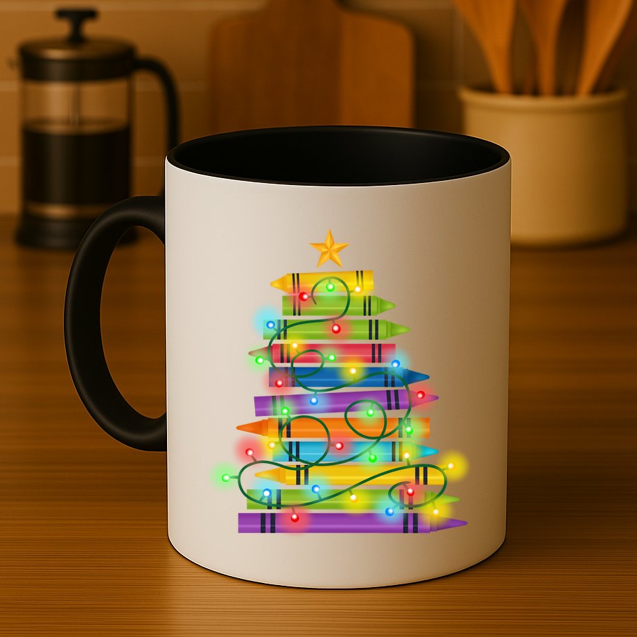 Christmas Colorful Crayons Holiday Mug