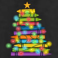 Christmas Colorful Crayons Holiday Beanie