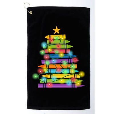Christmas Colorful Crayons Holiday Golf Towel