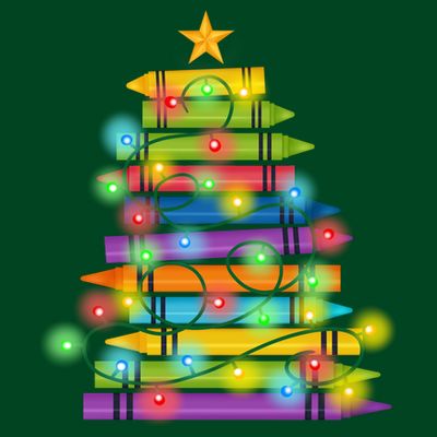 Christmas Colorful Crayons Holiday T-Shirt