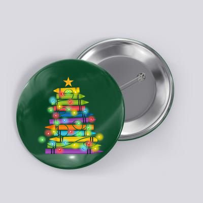 Christmas Colorful Crayons Holiday Button