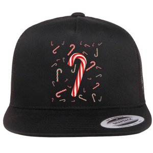 Christmas Candy Cane Santa Hat Xmas Holiday Flat Bill Trucker Hat