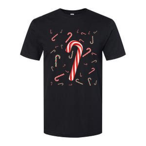 Christmas Candy Cane Santa Hat Xmas Holiday Softstyle CVC T-Shirt