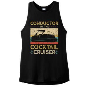 Conductor Cocktail Cruiser Pontooning Pontoon Boat Captain Ladies PosiCharge Tri-Blend Wicking Tank