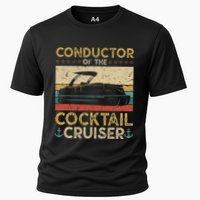 Conductor Cocktail Cruiser Pontooning Pontoon Boat Captain Cooling Performance Crew T-Shirt