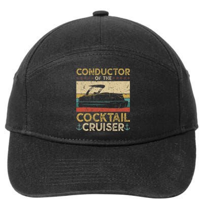 Conductor Cocktail Cruiser Pontooning Pontoon Boat Captain 7-Panel Snapback Hat