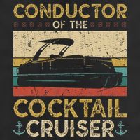 Conductor Cocktail Cruiser Pontooning Pontoon Boat Captain Adult Drive Performance Visor