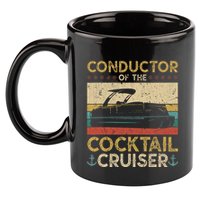 Conductor Cocktail Cruiser Pontooning Pontoon Boat Captain 11oz C Handle Ceramic Mug