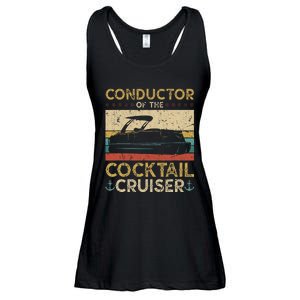 Conductor Cocktail Cruiser Pontooning Pontoon Boat Captain Ladies Essential Flowy Tank