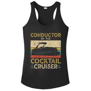 Conductor Cocktail Cruiser Pontooning Pontoon Boat Captain Ladies PosiCharge Competitor Racerback Tank