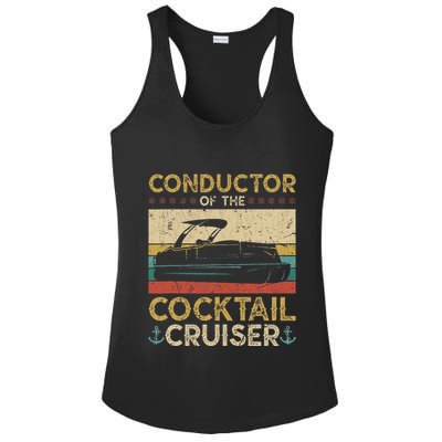 Conductor Cocktail Cruiser Pontooning Pontoon Boat Captain Ladies PosiCharge Competitor Racerback Tank