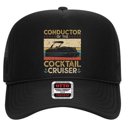 Conductor Cocktail Cruiser Pontooning Pontoon Boat Captain Trucker Hat