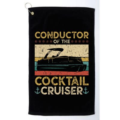 Conductor Cocktail Cruiser Pontooning Pontoon Boat Captain Golf Towel