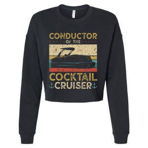 Conductor Cocktail Cruiser Pontooning Pontoon Boat Captain Cropped Pullover Crew