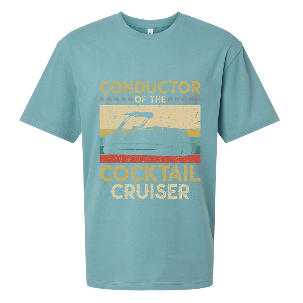 Conductor Cocktail Cruiser Pontooning Pontoon Boat Captain Sueded Cloud Jersey T-Shirt