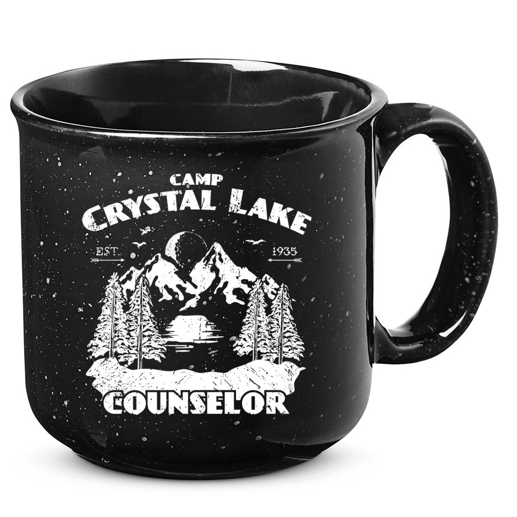 Camp Camping Crystal Lake Counselor Vintage Horror Lover Gift 15oz Campfire Ceramic Mug