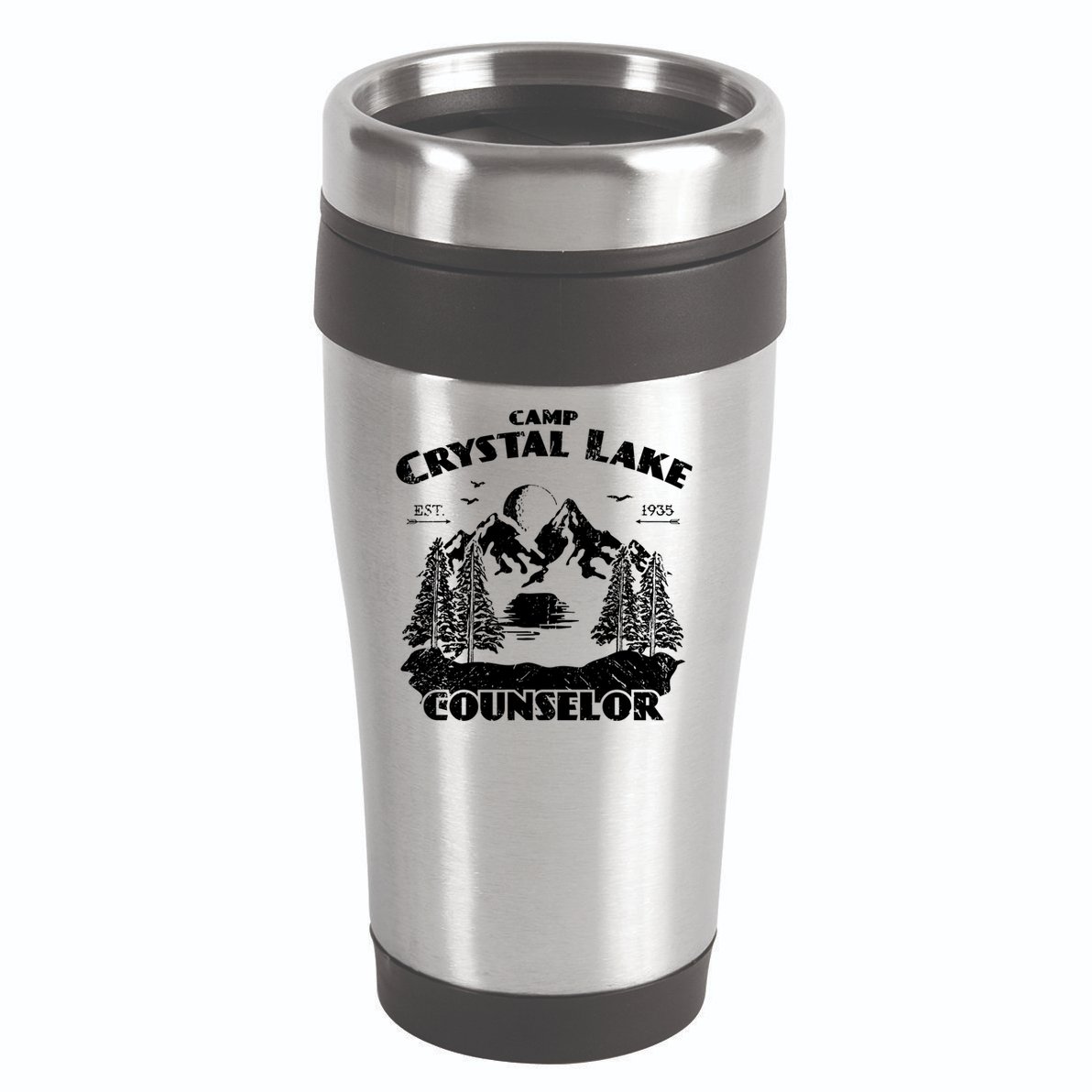 Camp Camping Crystal Lake Counselor Vintage Horror Lover Gift 16oz Travel Tumbler