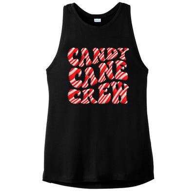 Candy Cane Crew Funny Christmas Candy Cane Lover Xmas Pajama Ladies PosiCharge Tri-Blend Wicking Tank