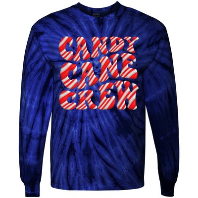 Candy Cane Crew Funny Christmas Candy Cane Lover Xmas Pajama Tie-Dye Long Sleeve Shirt