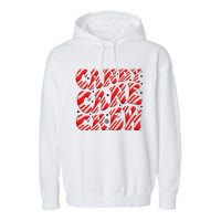 Candy Cane Crew Funny Christmas Candy Cane Lover Xmas Pajama Garment-Dyed Fleece Hoodie