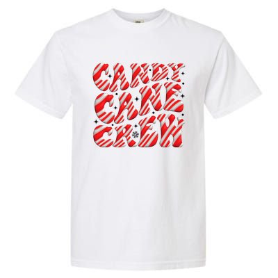 Candy Cane Crew Funny Christmas Candy Cane Lover Xmas Pajama Garment-Dyed Heavyweight T-Shirt