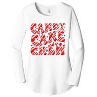 Candy Cane Crew Funny Christmas Candy Cane Lover Xmas Pajama Women's Perfect Tri Tunic Long Sleeve Shirt