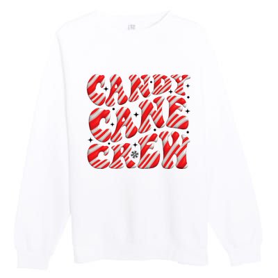 Candy Cane Crew Funny Christmas Candy Cane Lover Xmas Pajama Premium Crewneck Sweatshirt