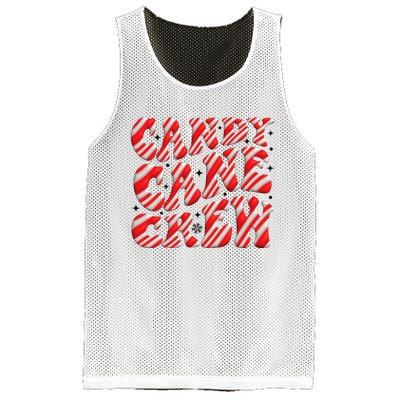 Candy Cane Crew Funny Christmas Candy Cane Lover Xmas Pajama Mesh Reversible Basketball Jersey Tank