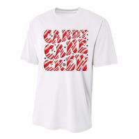 Candy Cane Crew Funny Christmas Candy Cane Lover Xmas Pajama Performance Sprint T-Shirt