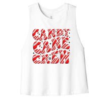 Candy Cane Crew Funny Christmas Candy Cane Lover Xmas Pajama Women's Racerback Cropped Tank