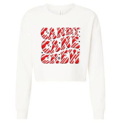 Candy Cane Crew Funny Christmas Candy Cane Lover Xmas Pajama Cropped Pullover Crew