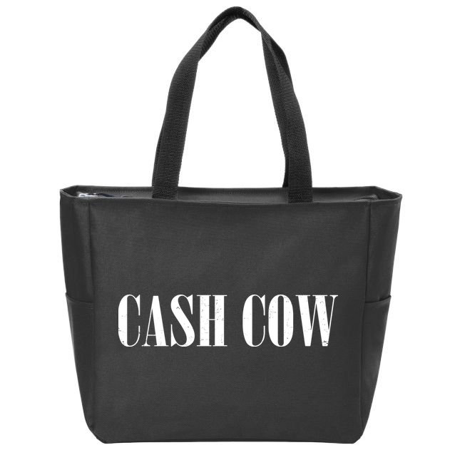 Cash Cow Zip Tote Bag