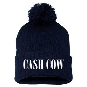 Cash Cow Pom Pom 12in Knit Beanie