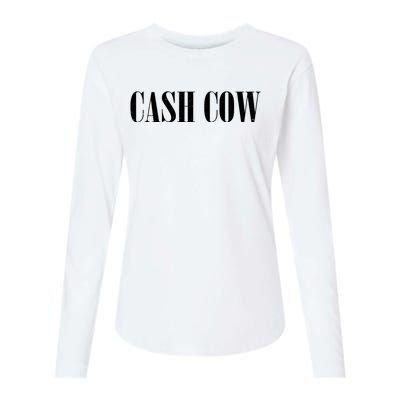 Cash Cow Womens Cotton Relaxed Long Sleeve T-Shirt